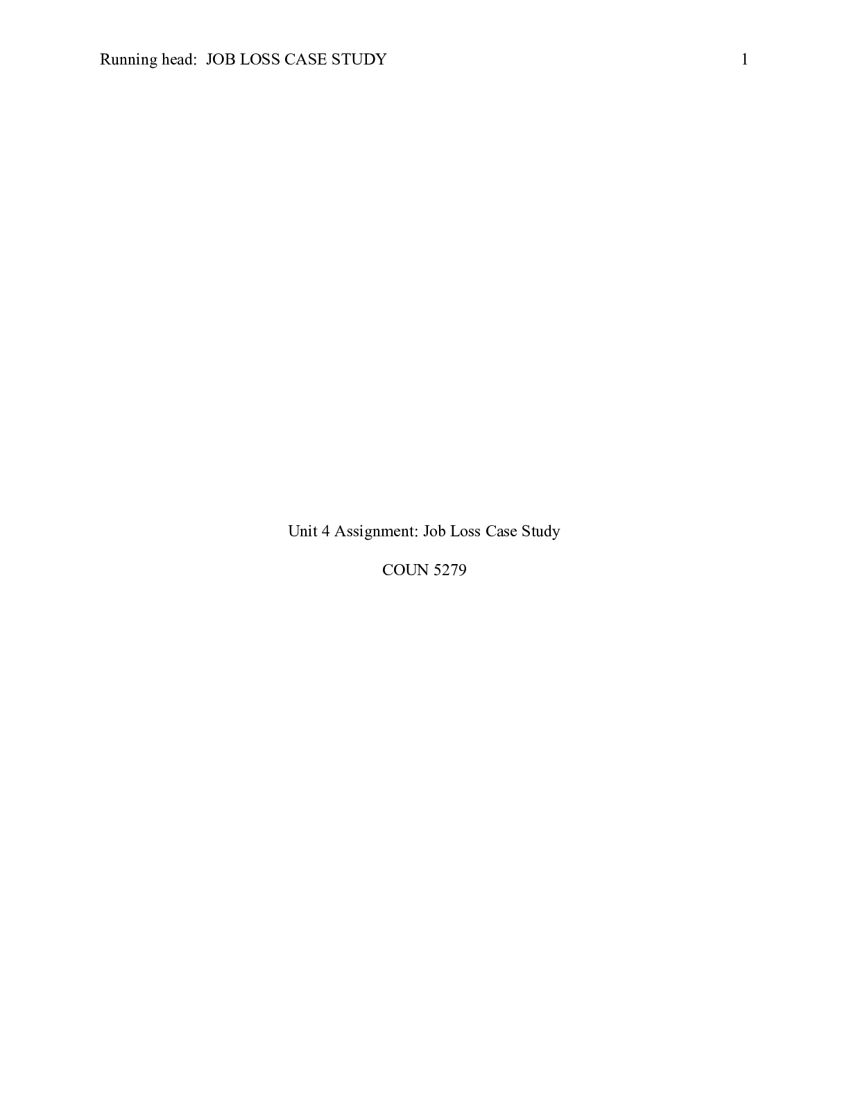 Preview image of Job Loss Case Study.docx document